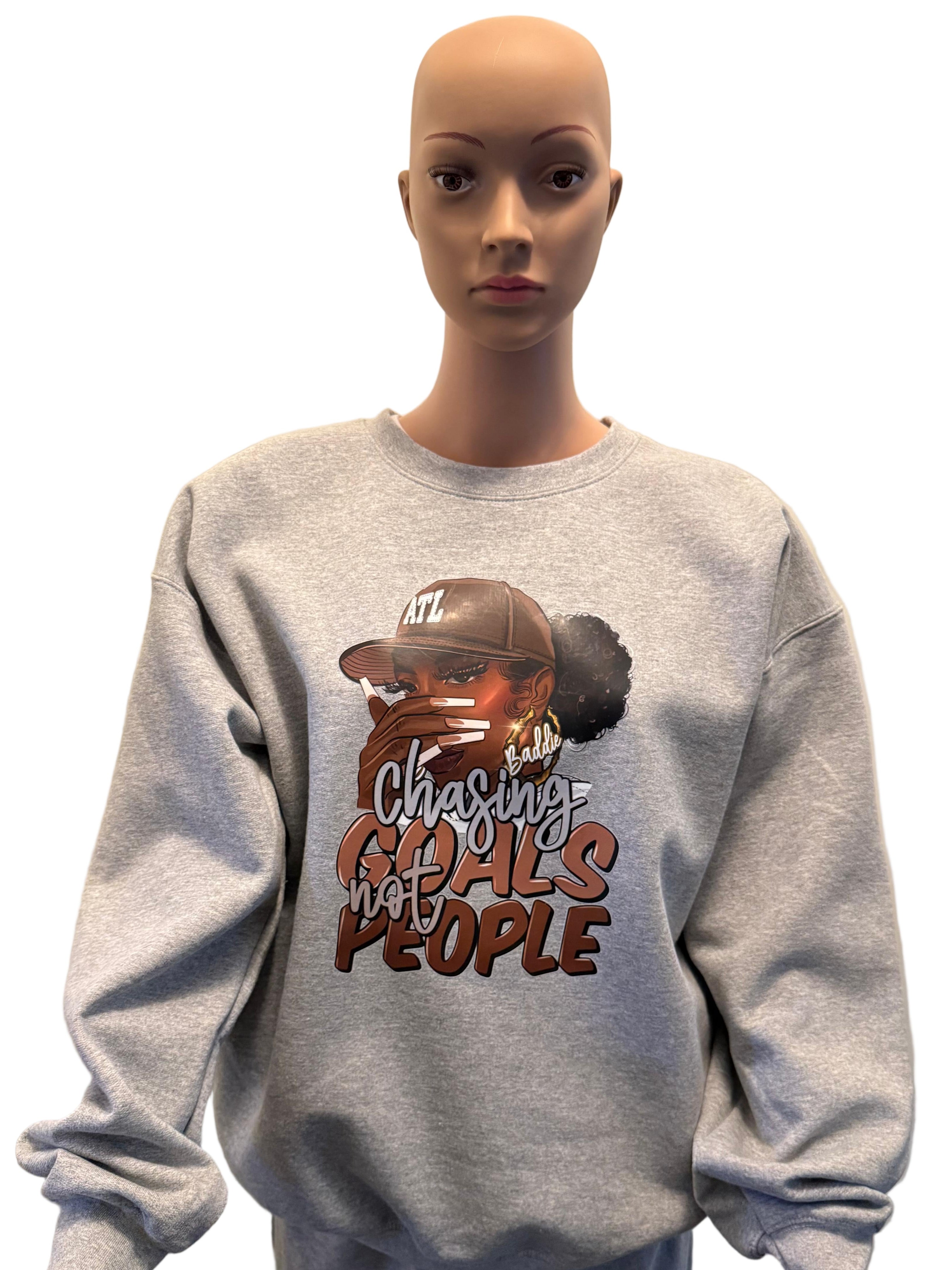 Chasing Goals Not People Sweater